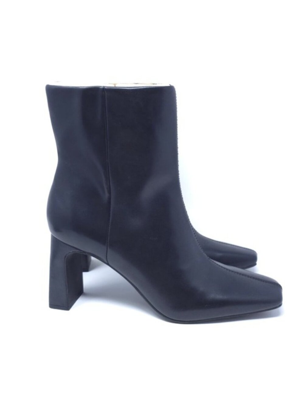 New INC Odelyap Black Faux Leather Square Toe Ankle Booties Women’s 11M - Picture 4 of 11